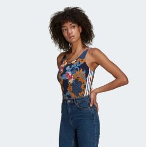 Adidas Floral Bodysuit Medium